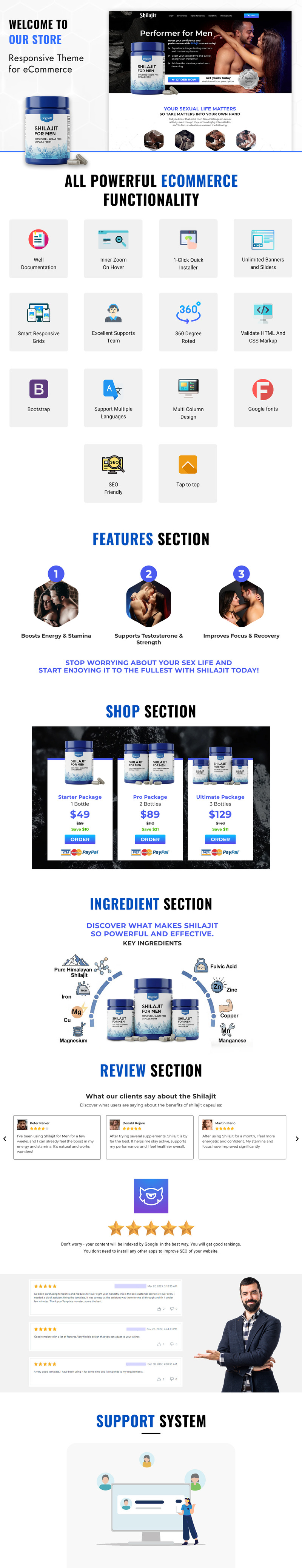 Shilajit per uomini - Tema Shopify multiuso per prodotto singolo - Caratteristiche Immagine 3