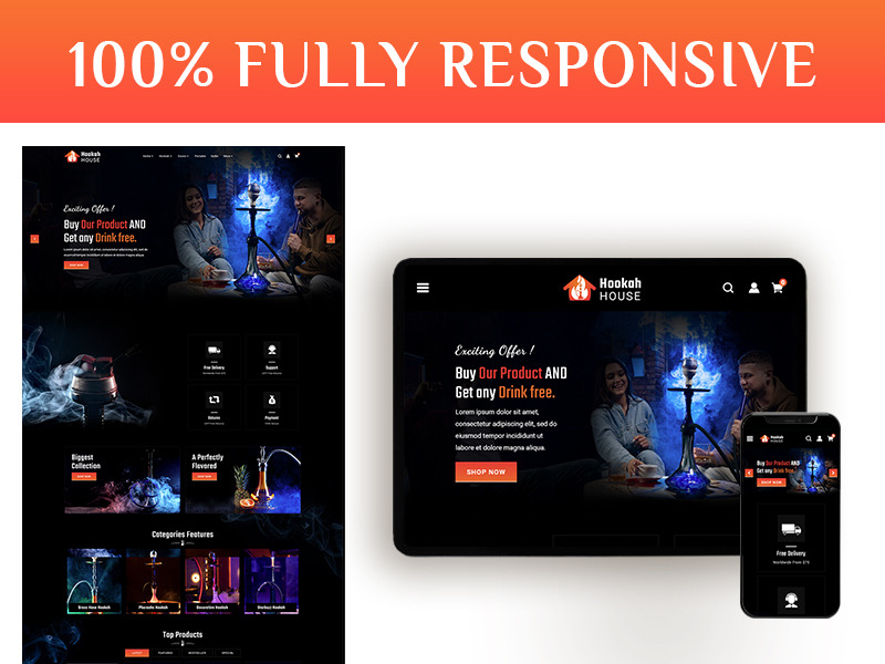 Адаптивная тема Prestashop «Дом кальяна и вина» - Features Image 2