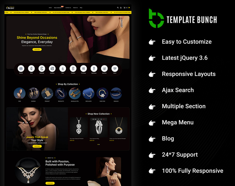 Olivine Jewelry - Multifunctioneel responsief Shopify-thema - Features Image 1