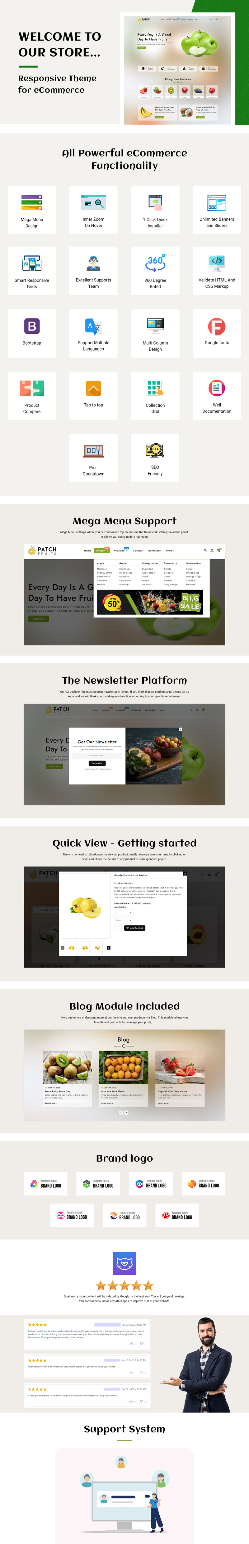 Patch Fruits - Tema Shopify reattivo per l'eCommerce - Caratteristiche Immagine 3