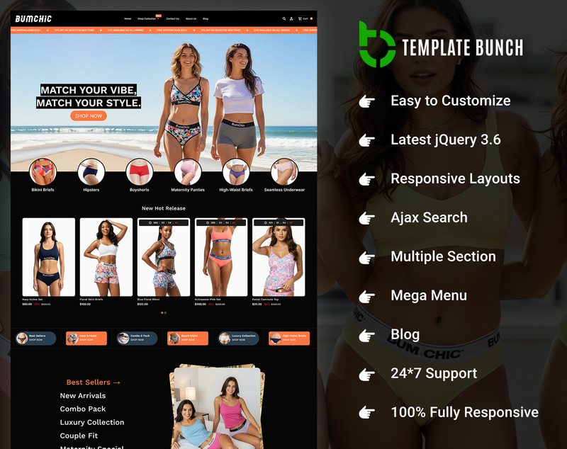 Bumchic - Tema Shopify responsivo multifuncional para roupas de dormir - Features Image 2