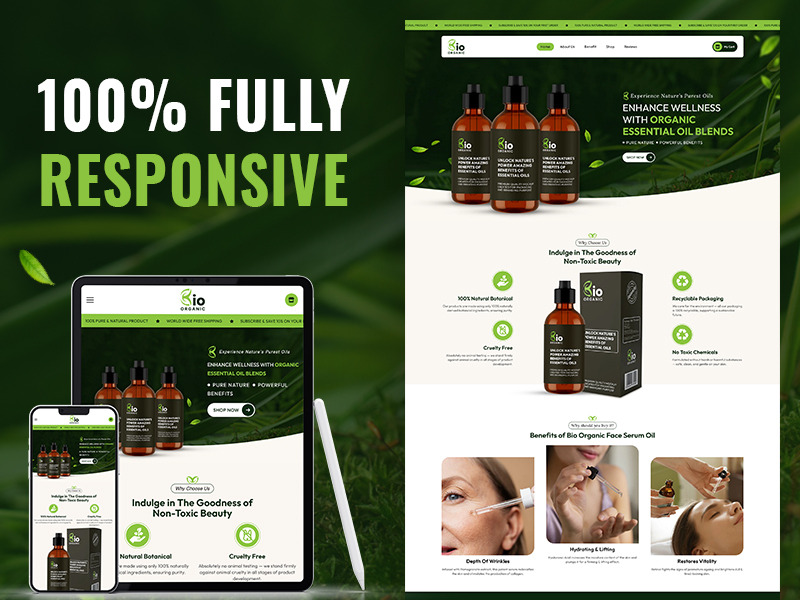 Bio Organic – Multifunktionellt Shopify-tema för en produkt - Features Image 1