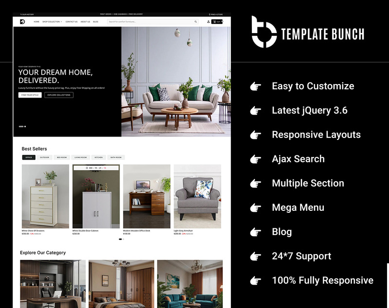 Devil – Tema Shopify responsivo para comércio eletrônico de móveis - Features Image 1
