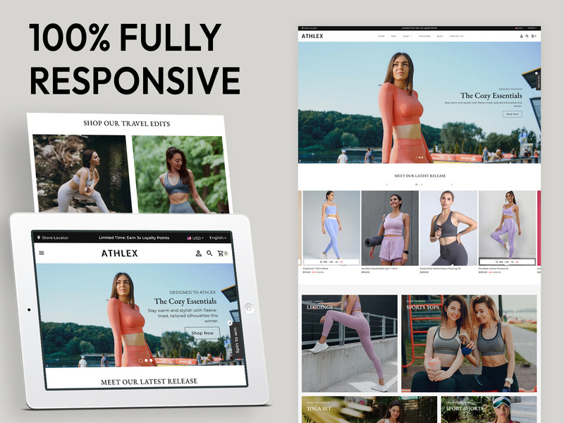Athlex - Thème Shopify responsive pour vêtements de sport et mode e-commerce - Caractéristiques de l’image 2