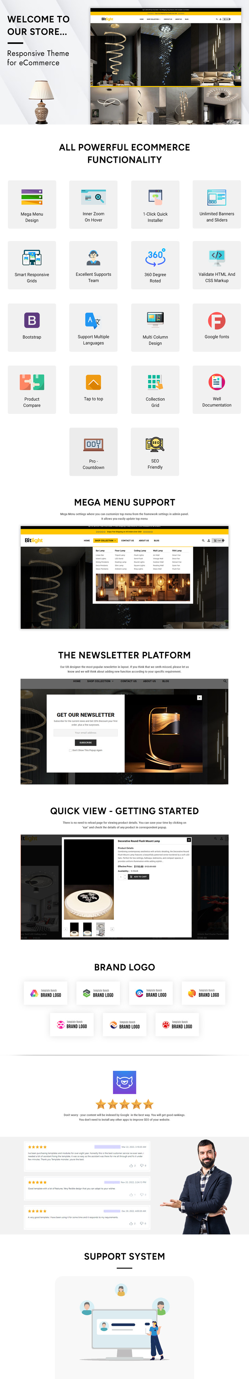 BitLight – Premium Lighting Responsivt Shopify-tema för e-handel - Features Image 3