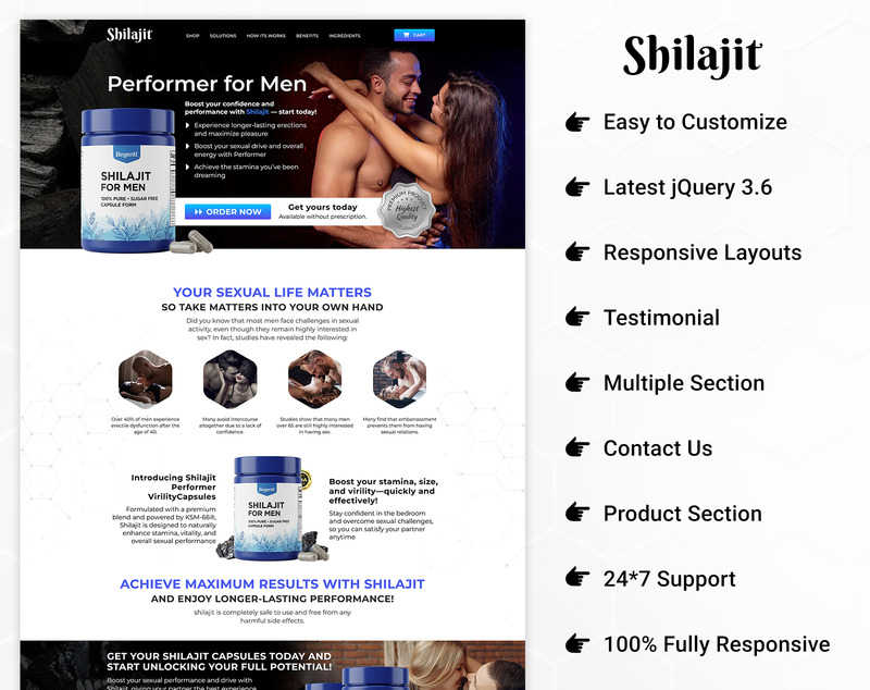 Shilajit per uomini - Tema Shopify multiuso per prodotto singolo - Caratteristiche Immagine 2