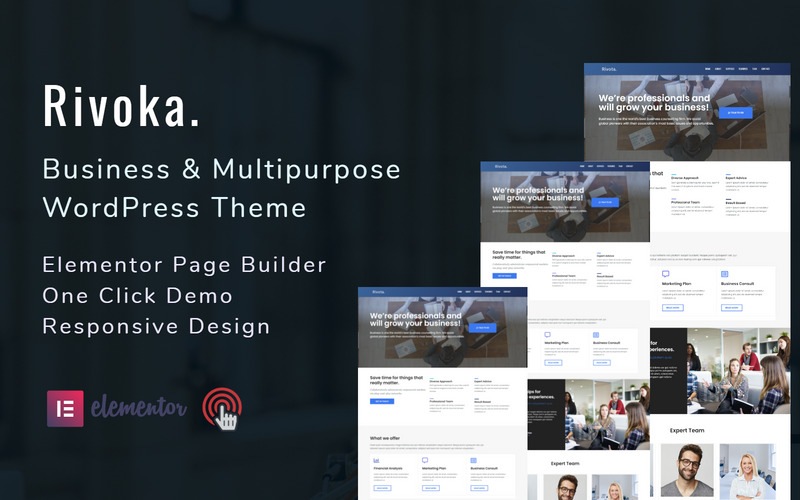 Rivoka — деловая и многоцелевая тема WordPress - Features Image 1