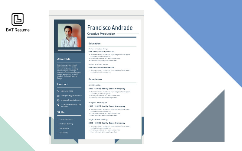 Acting Resume Templates Blue Grey Elegant Simple Professional - Features Image 1