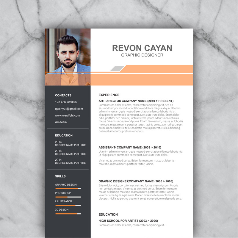 Modern Resume Template Simple Design - Features Image 1