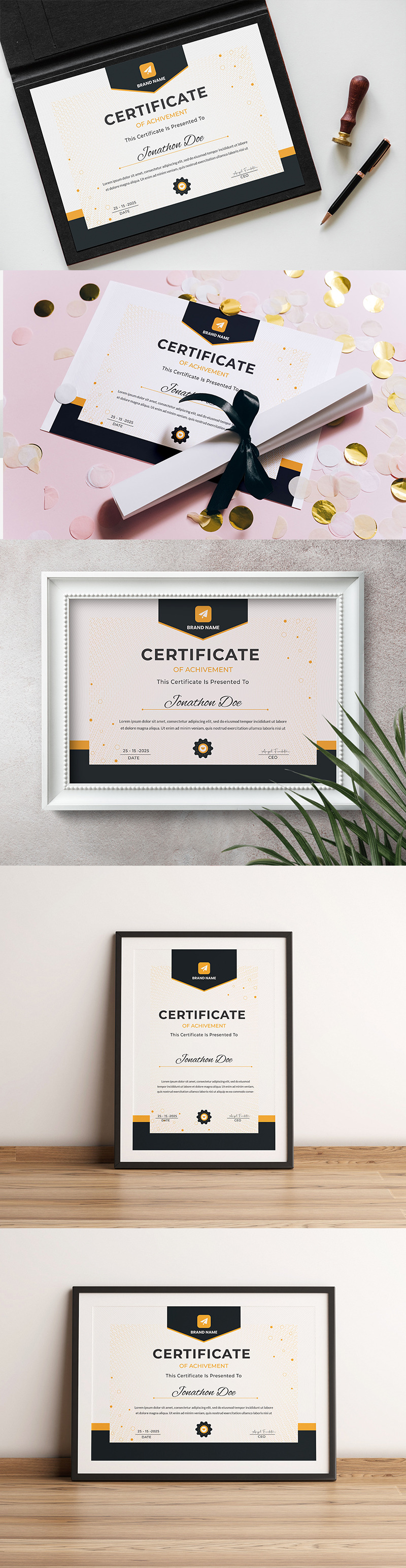 Achievement Certificate Template | Multipurpose Certificate Template, Clean Certificates - Features Image 1