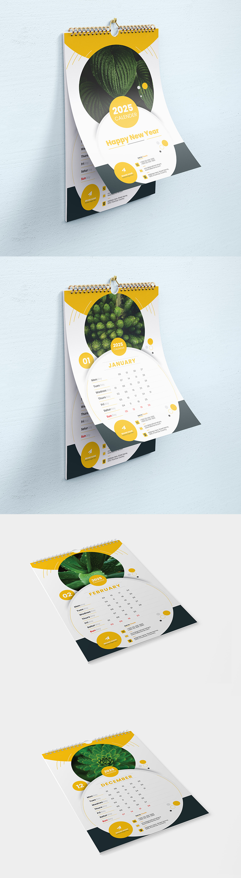 Wall Calendar 2025 | Modern Corporate Template Design - Features Image 1
