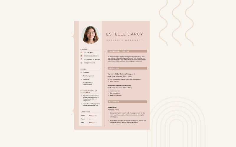Business Graduate Resume Template - Features Image 1