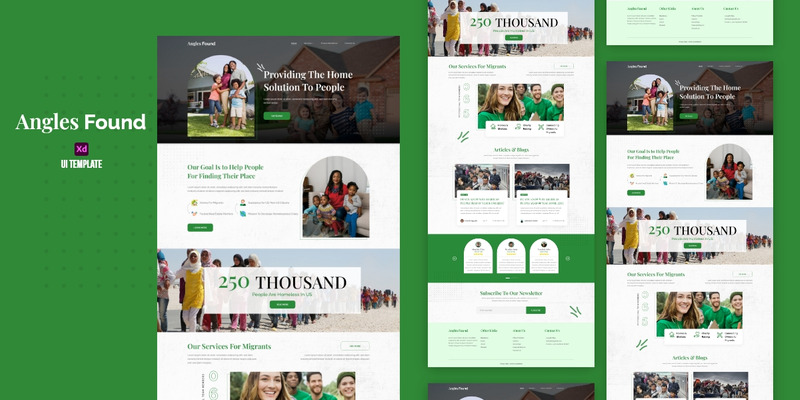 Angles Found UI 模板 - UI Adobe XD - Features Image 1