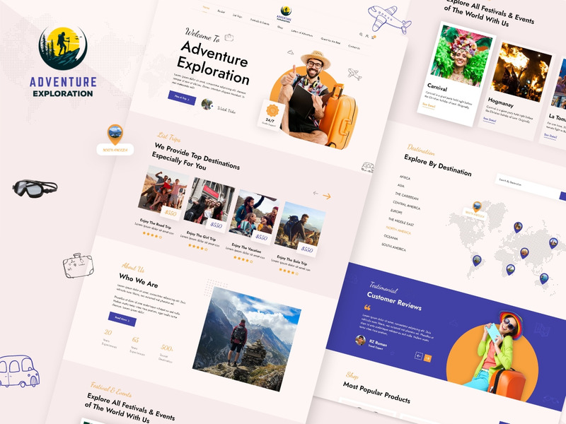 Äventyrsutforskning - UI Adobe XD - Features Image 1