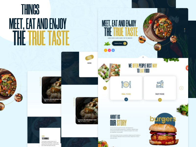 Things Food Template - UI Adobe Photoshop - Features Image 1