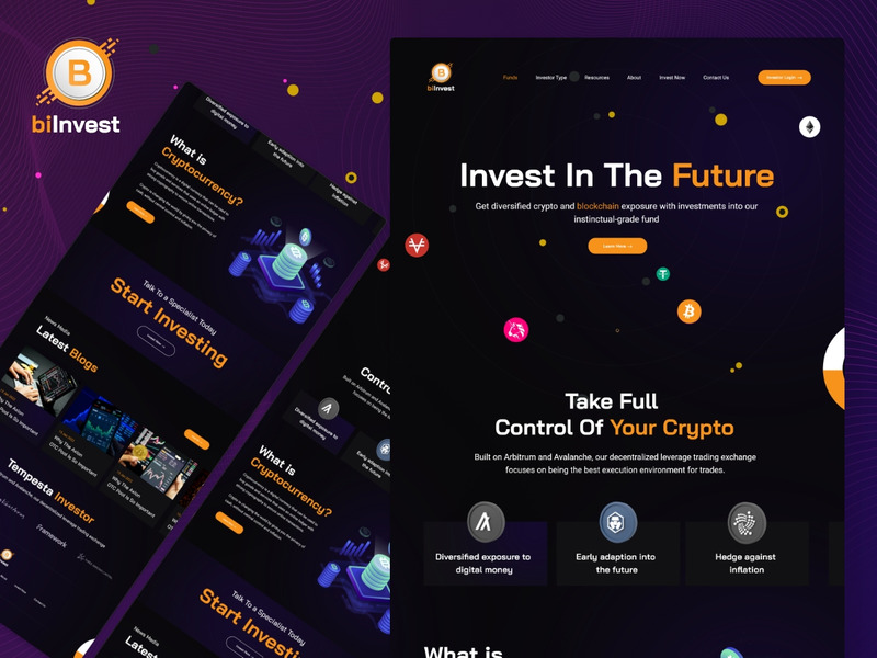 BiInvest Web UI Template - Adobe XD - Features Image 1