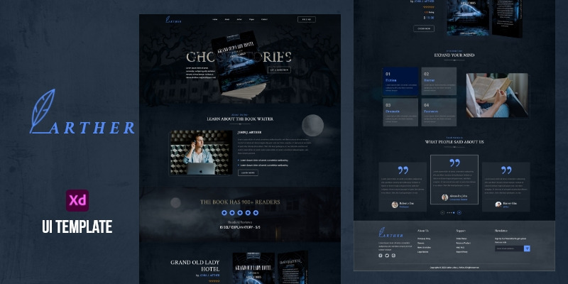 Arther UI Template - UI Adobe XD - Features Image 1