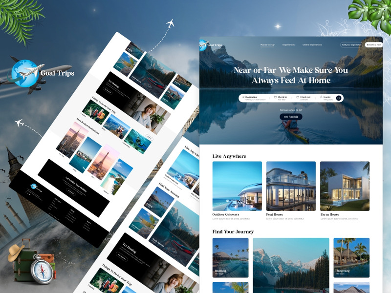 Sjabloon voor doelreizen - gebruikersinterface Adobe XD - Features Image 1