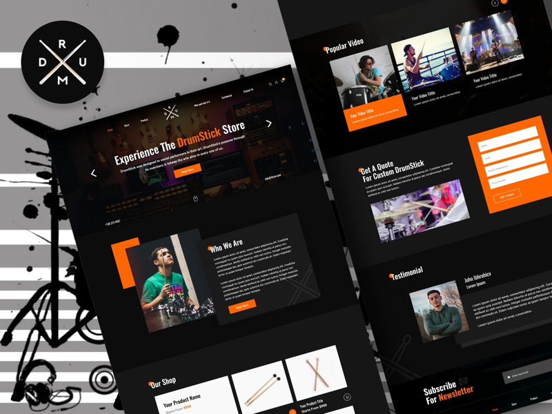 Drum Stick UI Mall - UI Adobe XD - Features Image 1