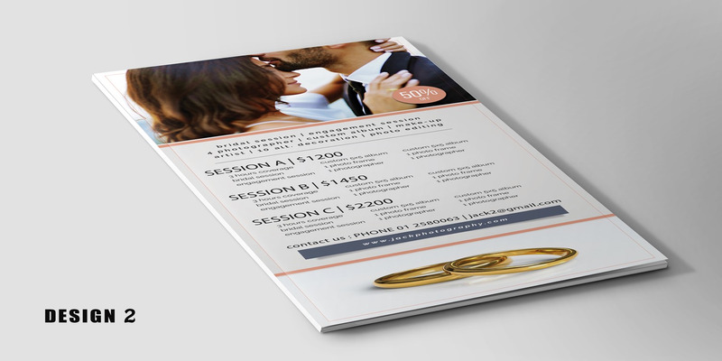 Minimális és modern esküvőszervező | Rack Card sablon | Rendezvényszervező kártya | PSD - Features Image 3