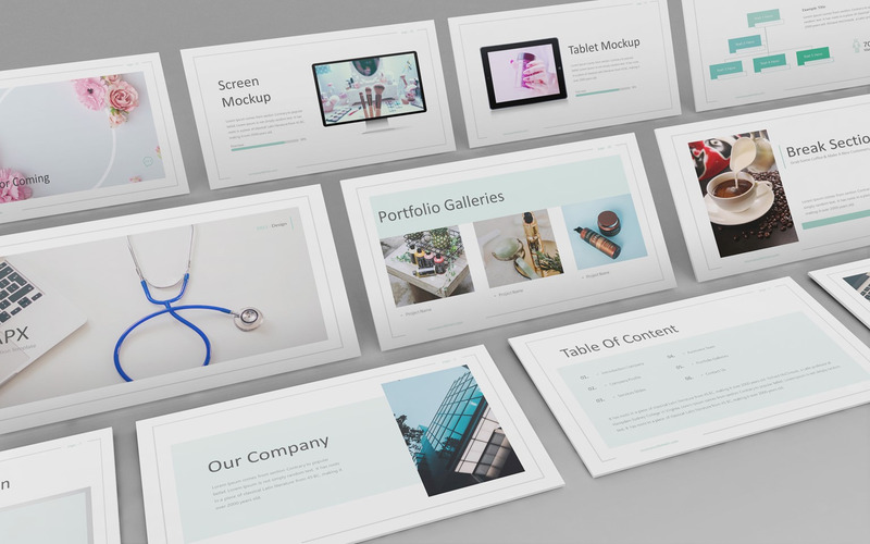 Многоцелевой инфографики в современном стиле Шаблоны презентаций PowerPoint - Features Image 4