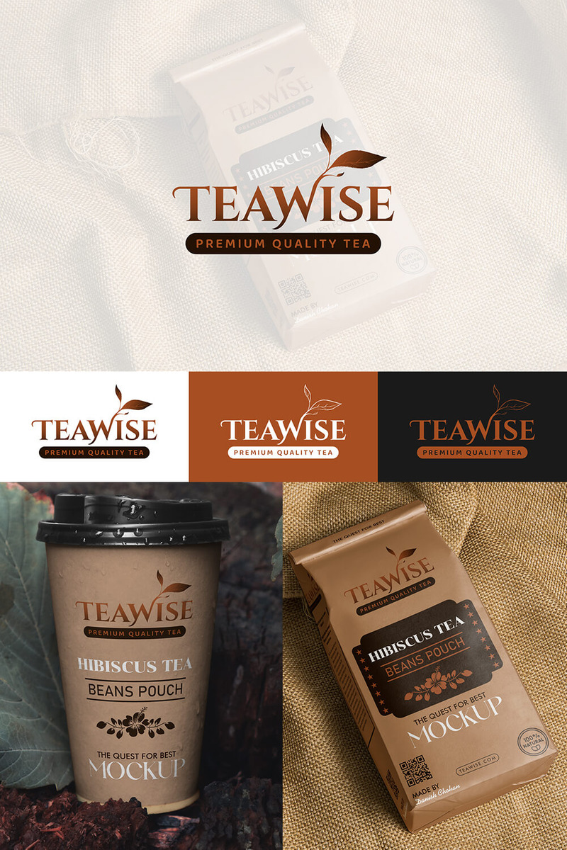 Tea Company Logo Design TeaWise Logo Template