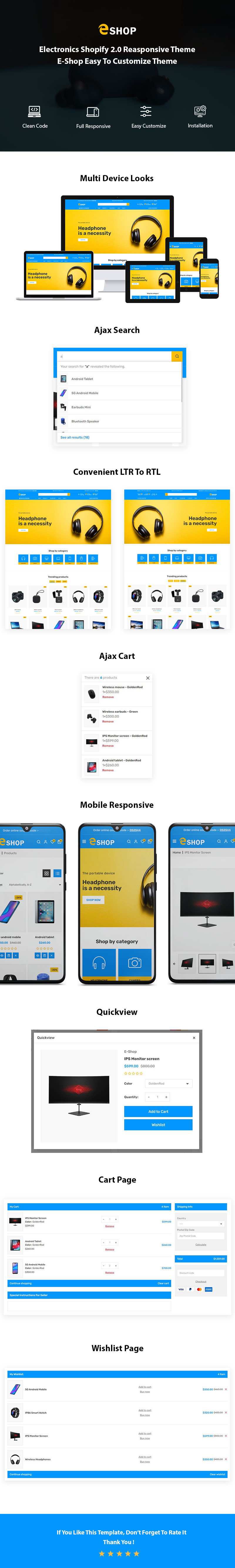 E-shop electronics Shopify 2.0 Responsive Theme - Features Image 1