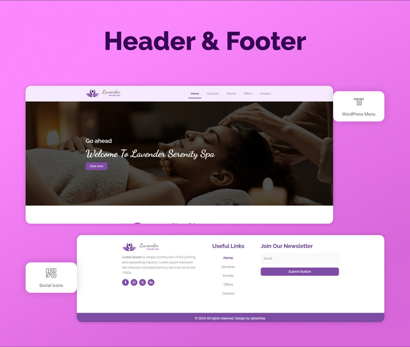 Lavender Serenity Spa Website Elementor Kit - Features Image 7