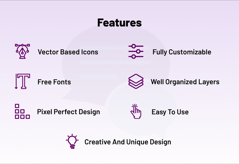 Chat Talk - Chat Application Landing Page Figma UI Kit - Features Image 4