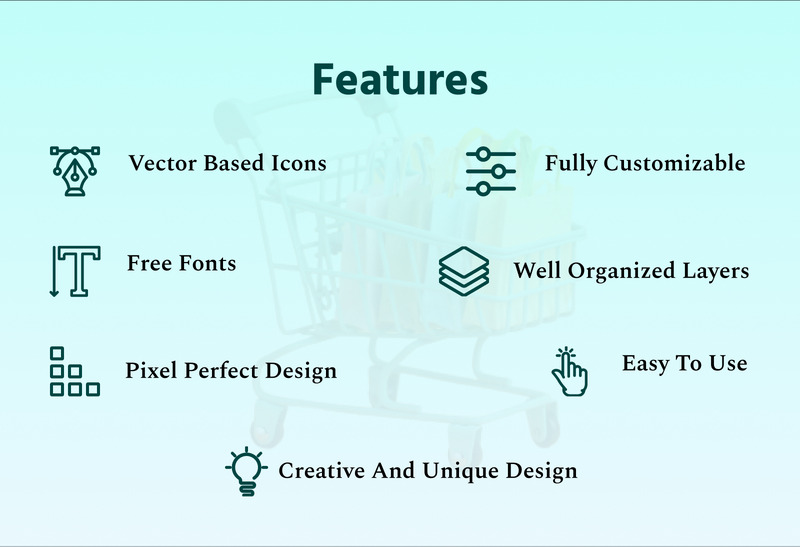 Smart Shopping - E-Commerce Landing Page Figma Kit - Features Image 4