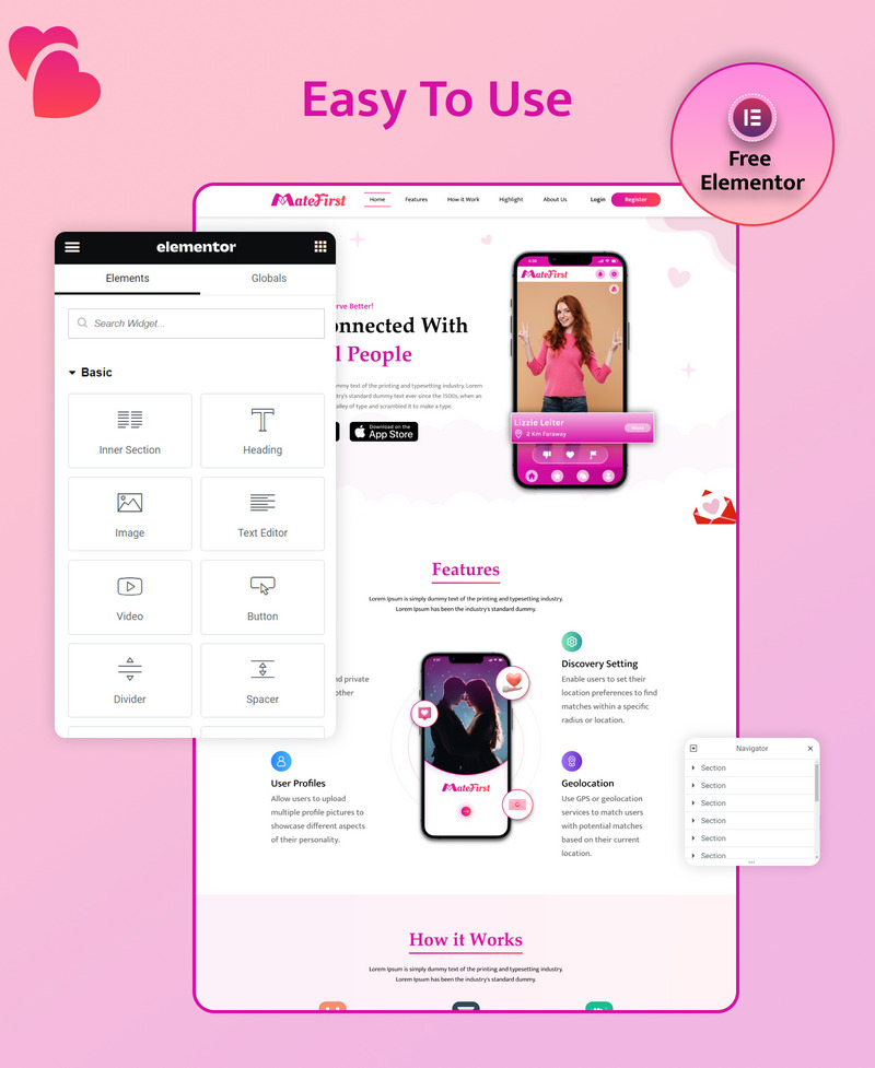 Matefirst Dating App nyitóoldala - Features Image 5