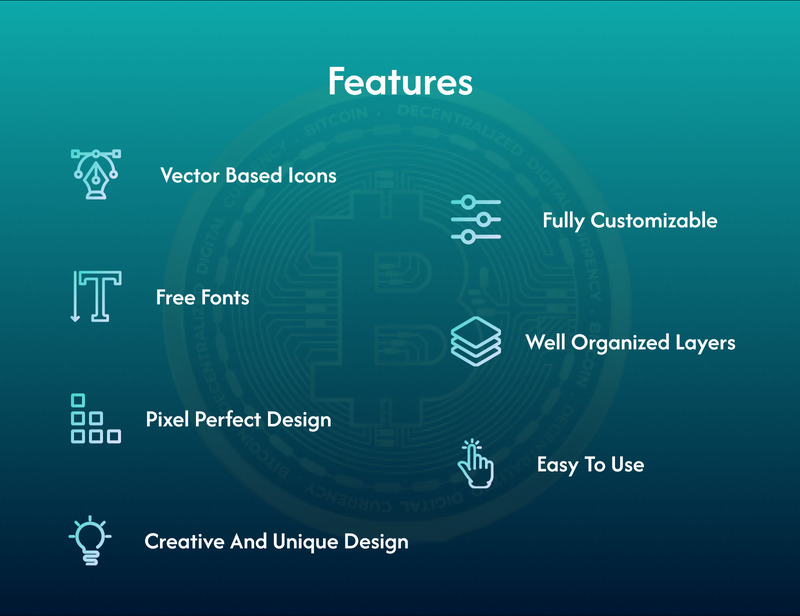 Запуск ICO — целевая страница Figma UI Kit - Features Image 4