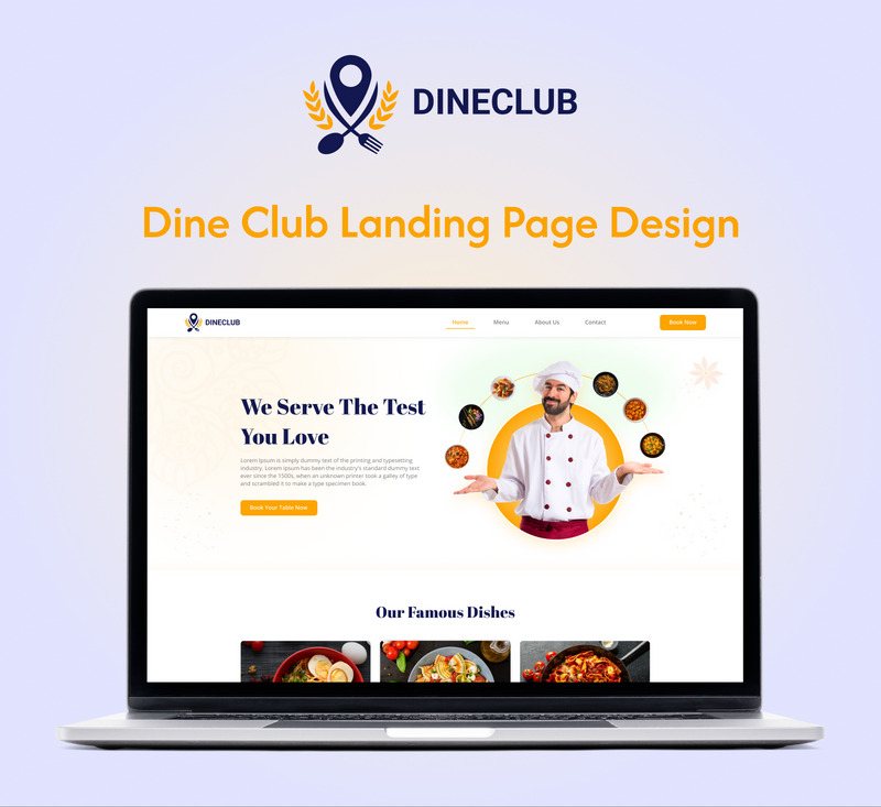 Dine Club – sada vstupní stránky restaurace Figma - Features Image 1