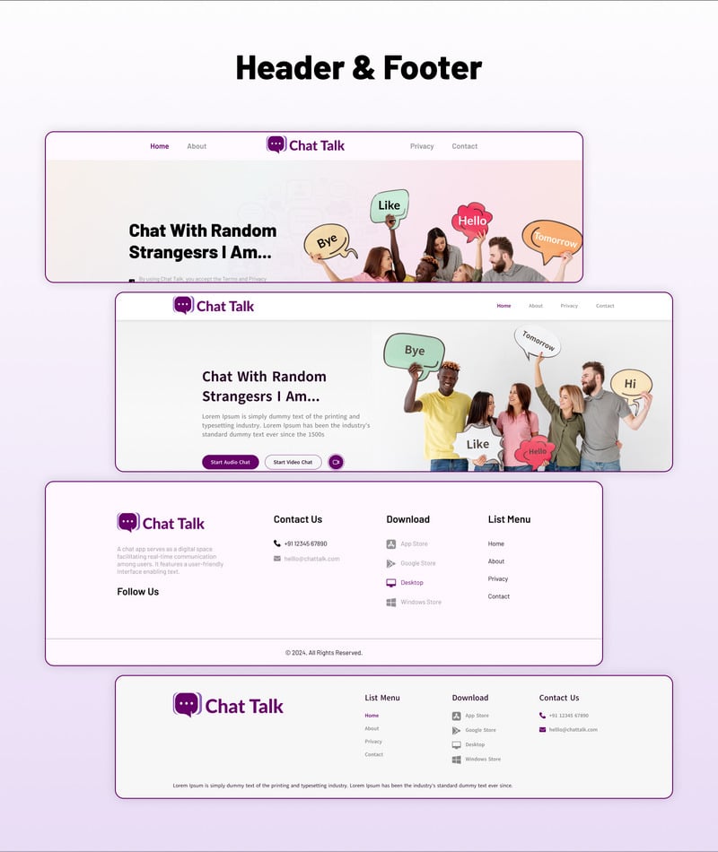 Chat Talk - Chat Application Landing Page Figma UI Kit - Features Image 5