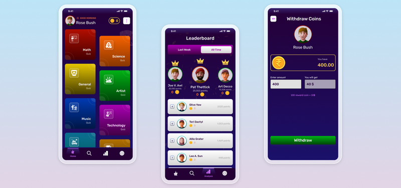 Grip Quiz - Mobiele applicatie Figma Kit - Features Image 2