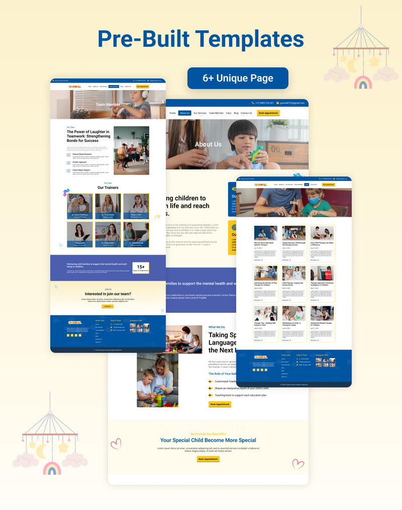 Geben Sie Gutes – Kindertherapie-Elementor-Kit - Eigenschaften Bild 6