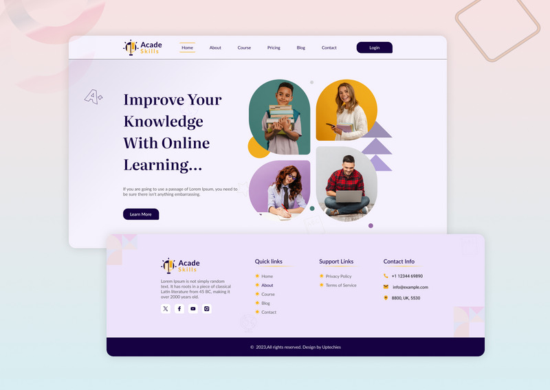 Acade Skills - Online Learning Platform Webbplats Figma Kit - Features Image 6