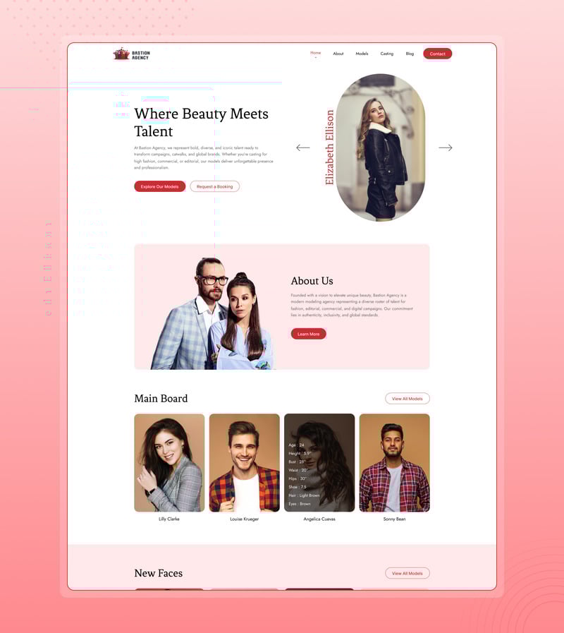 Bastion - Casting Agency weboldal Figma UI Kit - Features Image 2