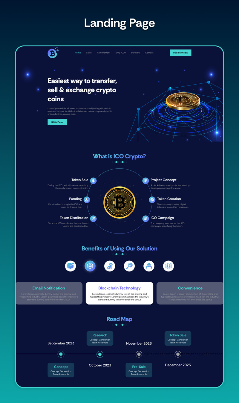Запуск целевой страницы ICO - Features Image 3