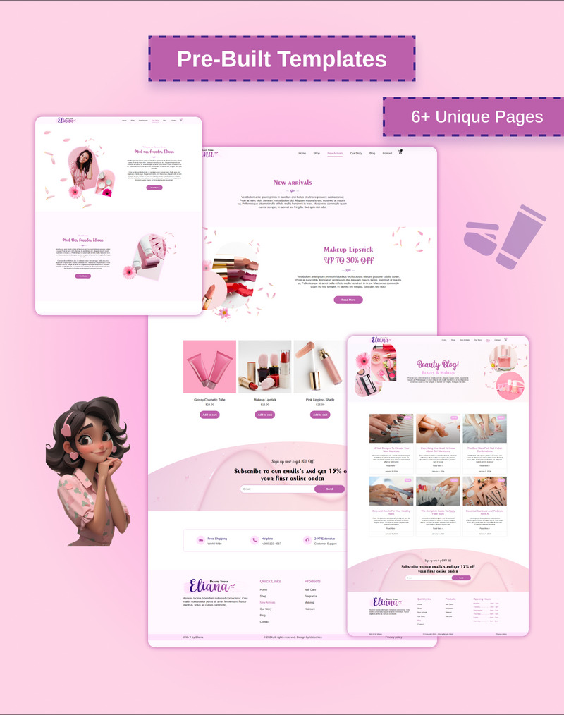 Eliana 美容店 Woo Commerce 网站 - Features Image 5