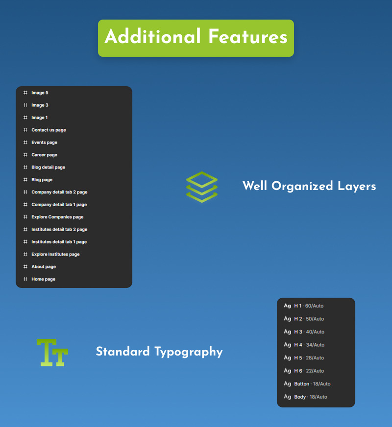 Edu-Fi - Institute Finder webbplats Figma UI Kit - Features Image 4