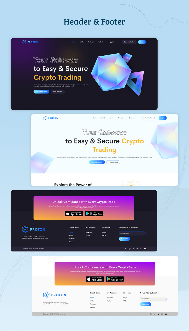 Крипто-кошелек - лендинговая страница Figma Kit - Features Image 5