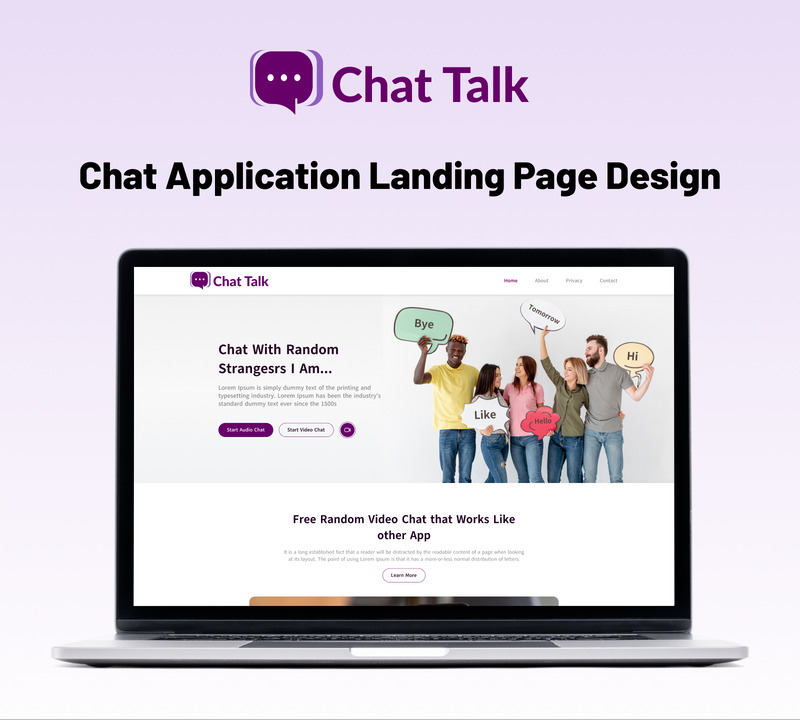 Chat Talk - Chat Application Landing Page Figma UI Kit - Features Image 1