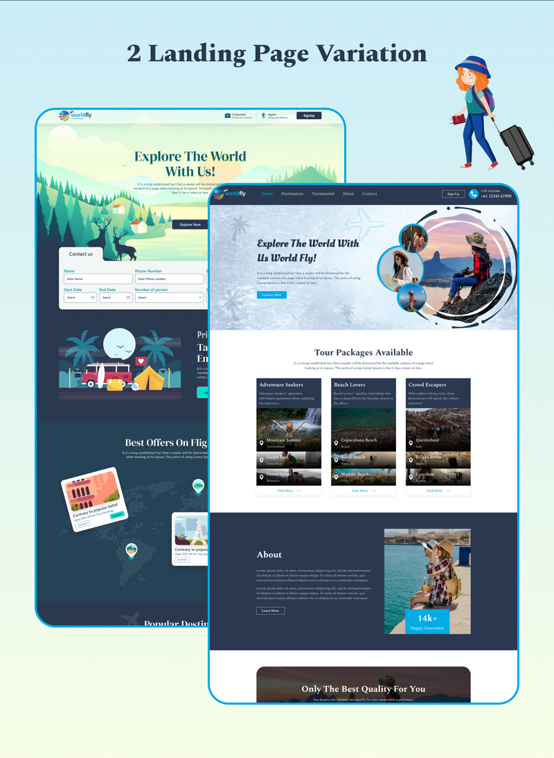 Agencia de viajes - Kit Figma de diseño de página de aterrizaje - Características Imagen 3