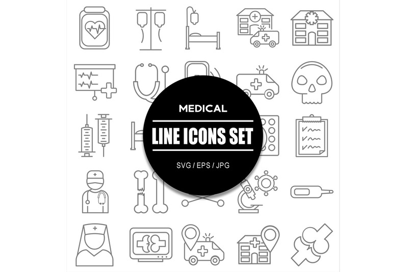 Medicinsk sjukvård Ikonuppsättning - Features Image 1