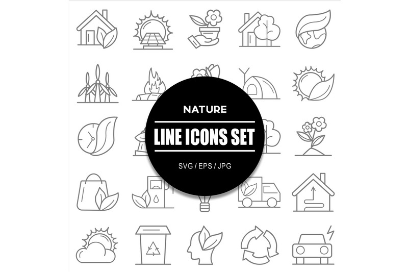Natuur Outdoor Icon Set Bundel - Features Image 1