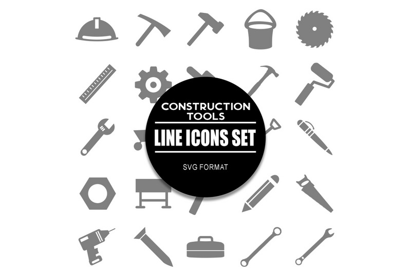 İnşaat Araçları Simge Paketi Icons Set - Features Image 1