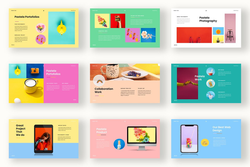 Pastela - Googleslide minimalista moderno e creativo - Caratteristiche Immagine 3