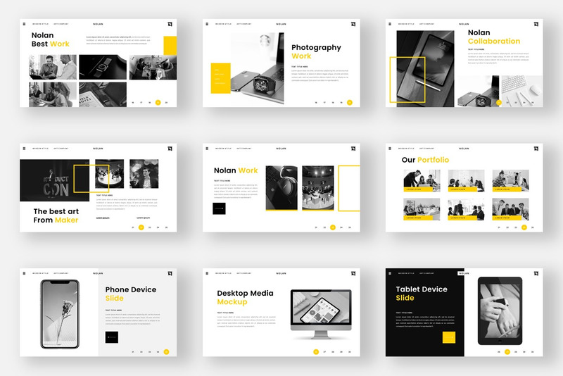 Nolan - Modello di diapositiva Google per attività creative - Caratteristiche Immagine 3