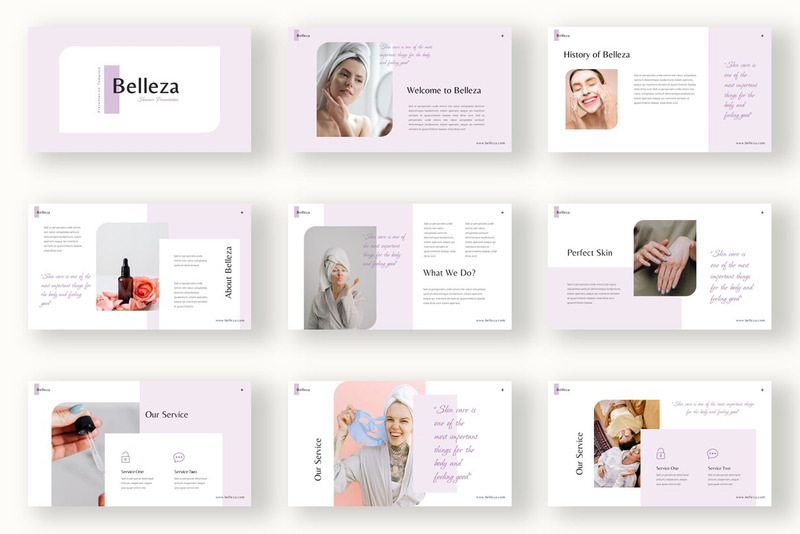 Belleza - Modello di Keynote di bellezza e cura della pelle - Caratteristiche Immagine 1